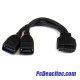 Cable 15cm Adaptador 2 Puertos USB 3.0 a IDC20 Header Cabezal Interno Placa Base