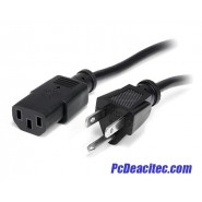 Cable 3.6 m de Corriente para PC de C13 a NEMA5-15P 18 AWG