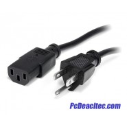 Cable 91 cm de Corriente para PC C13 a NEMA5-15P 14AWG 