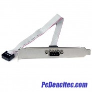 Adaptador de 40cm de Header Bracket Serial DB9 RS232 a IDC 10 Pines para Tarjeta Madre
