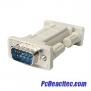 Adaptador Serial DB9 macho RS232 a Null Modem macho