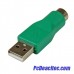 Adaptador Mouse conector PS/2 PS2 MiniDIN a USB - Macho USB - Hembra Mini-DIN