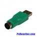 Adaptador Mouse conector PS/2 PS2 MiniDIN a USB - Macho USB - Hembra Mini-DIN