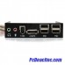 Panel Multipuertos para Bahía Frontal de 3.5 Pulgadas con Audio HD eSATA FireWire USB A