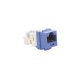 Conector Jack Estilo TP, Tipo Keystone, Categoría 6, de 8 posiciones y 8 cables, Color Azul