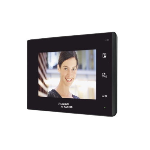 Monitor adicional color negro manos libres con pantalla LCD a color de 7