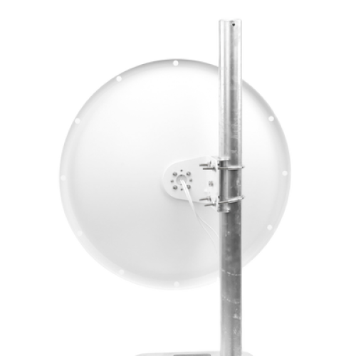 Antena Direccional con Frecuencia Extendida / 4.8 - 6.5 GHz / 28 dBi /  Jumper incluido con conector N-Macho / Polaridad en 90º y 45º / Montaje incluido para torre o mástil  