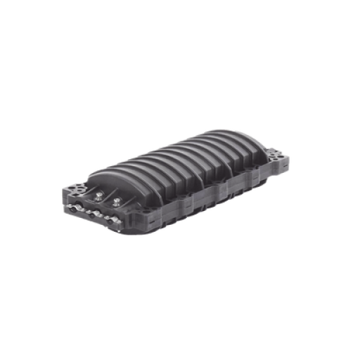Caja de Distribución de Fibra Óptica Horizontal, hasta 96 empalmes, Exterior IP68, 3 Puertos de entrada y Salida