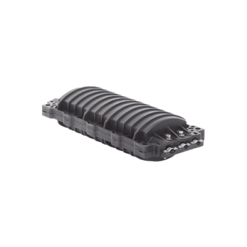 Caja de Distribución de Fibra Óptica Horizontal, hasta 96 empalmes, Exterior IP68, 3 Puertos de entrada y Salida