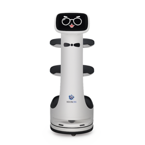 Robot de Entrega Dinerbot T8 / Compacto 38.4x46.8x111.1 cm (15.1x18.4x43.7 in) / Velocidad 1.0 m/s / Pantalla Táctil 10.1