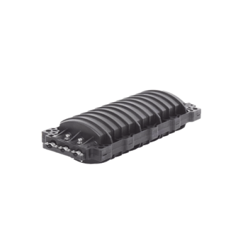Caja de Distribución de Fibra Óptica Horizontal, hasta 96 empalmes, Exterior IP68, 2 puertos de entrada y salida 