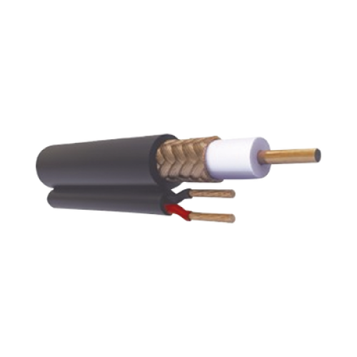 Retazo de 5 Metros, Cable coaxial Cable RG59 Siamés, HECHO EN MÉXICO, Optimizado para HD+ 2 hilos calibre 20.