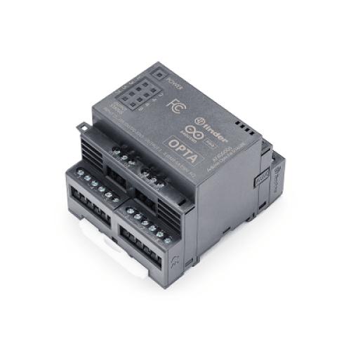 Expansión Digital Arduino Opta® / 16 Entradas Programables / 8 Relés / Electromecánicos 6A 250VAC o Estado Sólido 3A 24VDC / IP20 / Hasta 5 Módulos en Cadena / Compatible Arduino IDE y PLC IDE