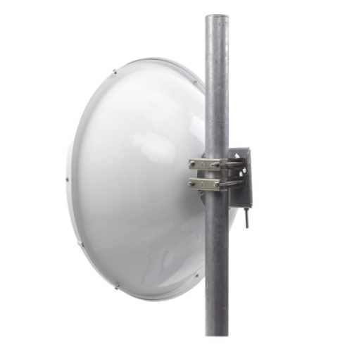 Antena Direccional de Alto Rendimiento/ Parábola profunda para mayor aislamiento al ruido / 29 dBi / 4.9 - 6.4 GHz / Conector de guía de onda para radios B5x y C5x / Fácil Montaje y Soporte de acero inoxidable / Radomo Incluido