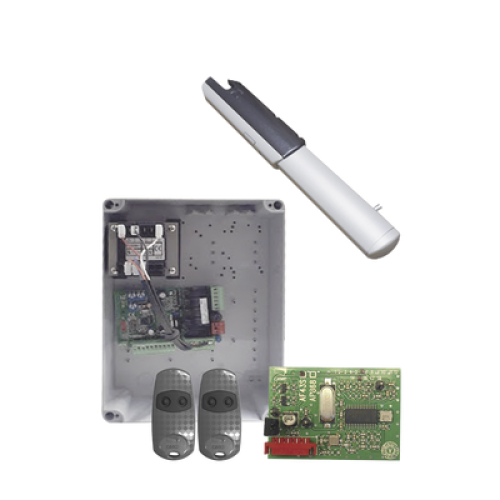 Kit de Operadores para Automatizar Portones Vehiculares Abatibles de 2 hojas / 3 m / 400 kg / Uso residencial 