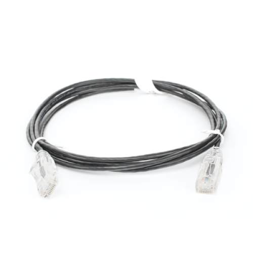 Cable de Parcheo Slim UTP Cat6 - 1.5 m Negro Diámetro Reducido (28 AWG)