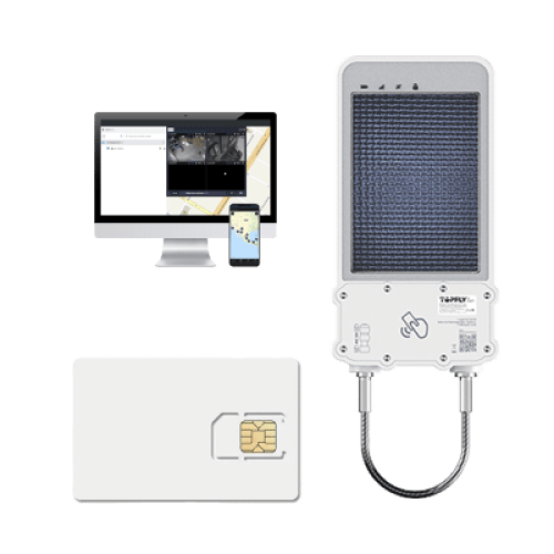kIT Cerradura Inteligente GPS con Energía Solar / SolarGuardX 100 / Seguimiento de Activos LTE Cat-M1 / Desbloqueo por RFID BLE OTA / Impermeable IP67 / Detección de Movimiento / Batería 14400mAh / + EPCOMGPSCODE + SIM500MB2Y 