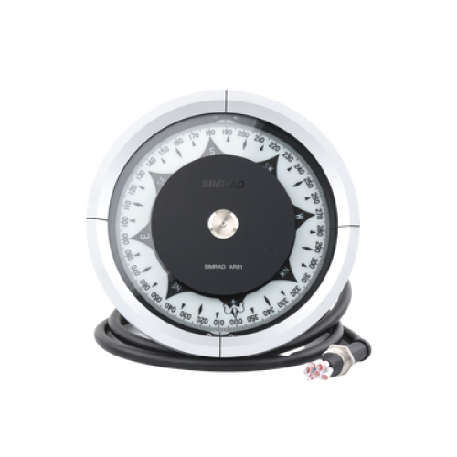 Repetidor de Rumbo Simrad AR81 / Precisión ±0.3° / Marcado Cada 1° / Iluminación Ajustable / Entrada NMEA HDT / IP66 / 24VDC / Cumple IMO A424