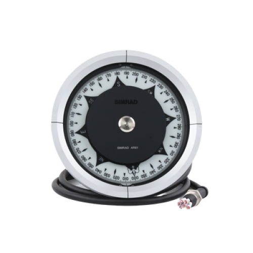 Repetidor de Rumbo Simrad AR81 / Precisión ±0.3° / Marcado Cada 1° / Iluminación Ajustable / Entrada NMEA HDT / IP66 / 24VDC / Cumple IMO A424