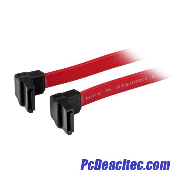 Cable SATA Serial ATA 30 cm acodado en ángulo recto a la Derecha 12 in Rojo