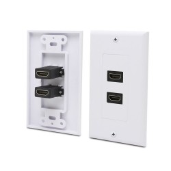 Placa Tapa doble HDMI 4k en ABS