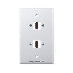 Placa Tapa 2 HDMI 4k en ABS
