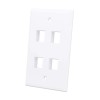 Placa Tapa Faceplate 4 keystone ABS