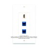 Placa Tapa Decora HDMI 4k keystone + 2 Jack RJ45 Cat6 en ABS