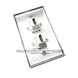 Placa Tapa doble HDMI 4k en Aluminio
