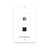 Placa Tapa Decora USB 2.0 + Jack RJ45 Cat5e en ABS