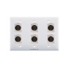 Placa Tapa 6 puertos XLR Canon soldable en ABS