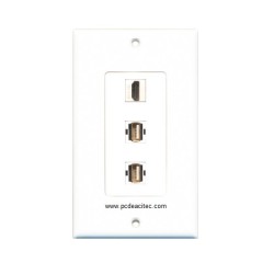 Placa Tapa Decora HDMI 4k + 2 x USB 2.0 en ABS