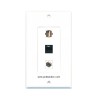Placa Tapa Decora USB 2.0 + Jack RJ45 Cat5e + Antena Coaxial F en ABS