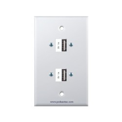 Placa Tapa doble USB para carga 5v 1A en ABS