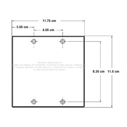 Placa Tapa VGA + Jack RJ45 Cat5e + 2 Contactos Eléctricos en Aluminio