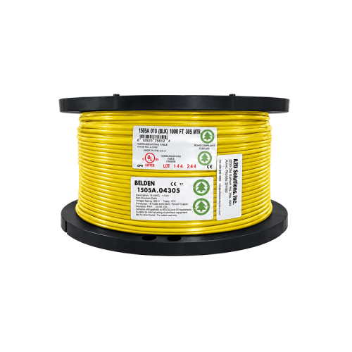Bobina Cable Belden 1505A RG59/20 HD y SDI Cable coaxial digital amarillo