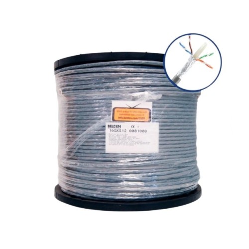 Bobina Belden Cable UTP Cat6A 304 m 23AWG CMR Gris