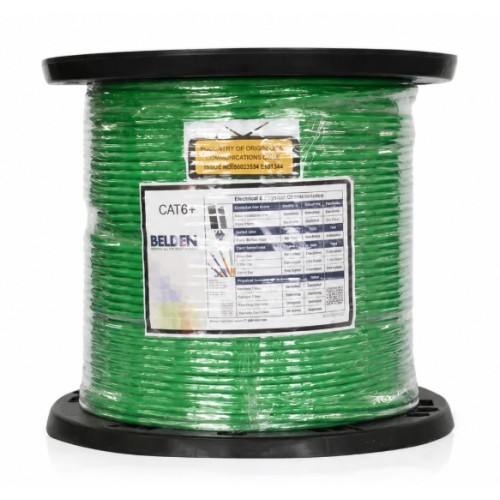 Bobina Belden Cable Cat6+ 2412 para red VERDE, 305 m