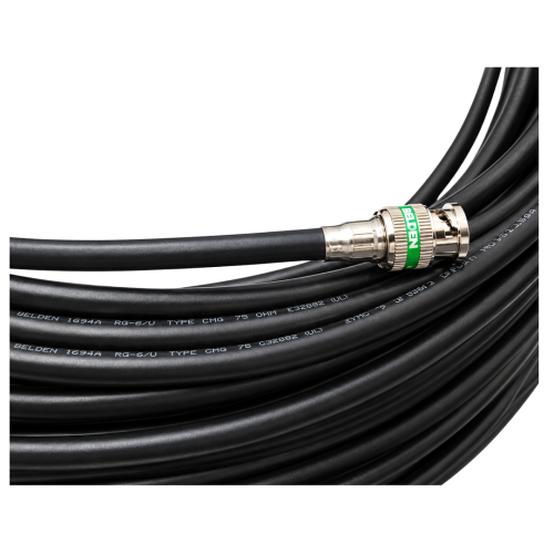Jumper Belden 1694A BNC a BNC Cable Coaxial SDI/HD-SDI RG6 75 Ohm 6G-SDI de 50 m