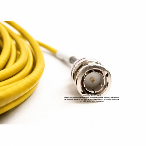 Jumper Amarillo Belden 1855A BNC a BNC Cable Coaxial SDI Mini RG-59 75 Ohm 6Gbs de 0.5 m Jumper Amarillo Belden 1855A BNC a BNC Cable Coaxial SDI Mini RG-59 75 Ohm 6Gbs de 0.5 m