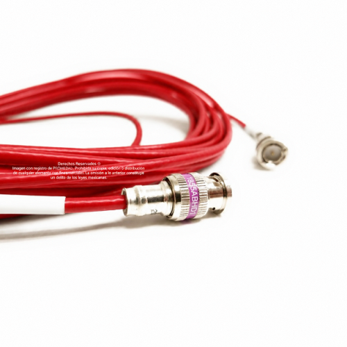 Jumper Rojo Belden 1855A BNC a BNC Cable Coaxial SDI Mini RG-59 75 Ohm 6Gbs de 0.5 m