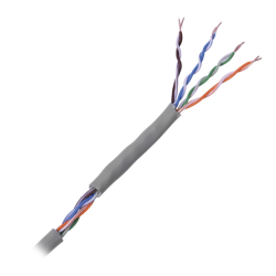 Cat5e, 24 AWG, color Gris, UL, videovigilancia, redes, interior, venta por metro
