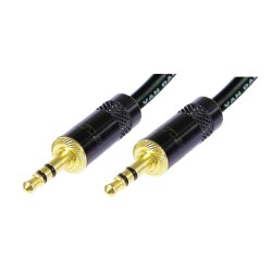 Cable estéreo TRS 3.5 mm a TRS 3.5 mm Canare - Neutrik Rean en oro de 2 m