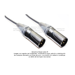 Cable XLR Canare Neutrik Macho a Macho Micrófono Balanceado de 2 m