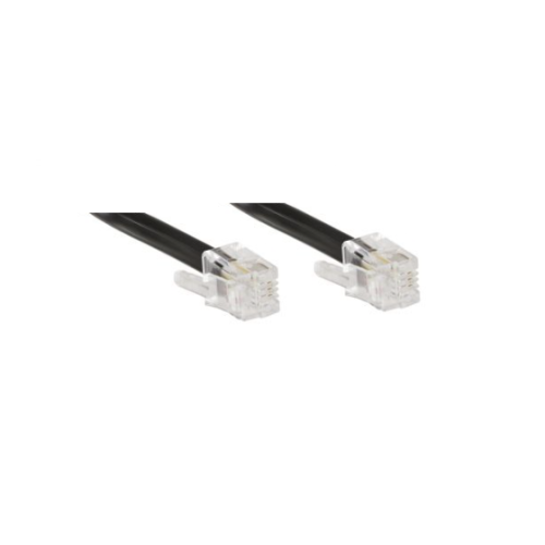 Cable telefónico 10 m ensamblado con conectores RJ11 listo para su uso en cualquier línea telefónica