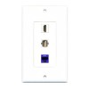 Placa Tapa Decora HDMI 4k + USB 2.0 + RJ45 Cat6 en ABS