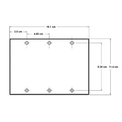 Placa Tapa 6 puertos XLR Canon soldable en ABS