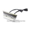 Placa Tapa doble HDMI 4k pigtail en Acero Inoxidable