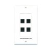 Placa Tapa Decora 4 Jacks RJ45 Cat6A en ABS
