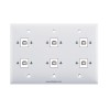 Placa Tapa 6 x USB 2.0 tipo B a USB 2.0 tipo A en ABS